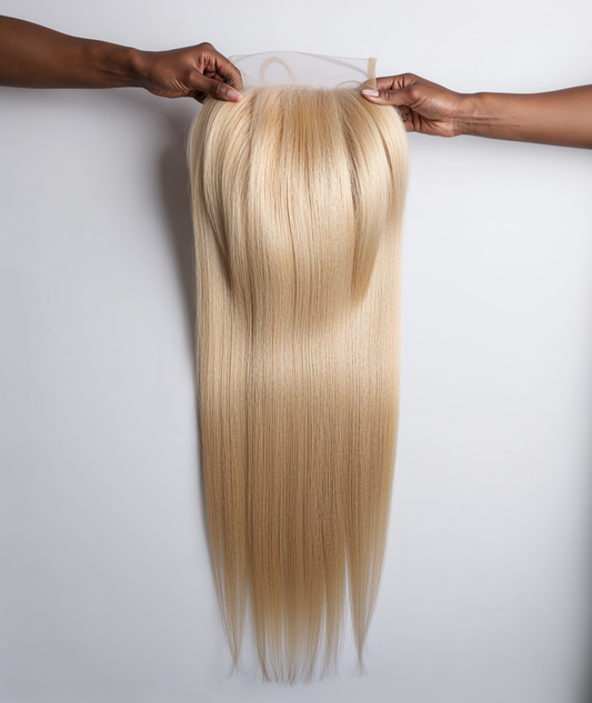 Russian Blonde Brazilian Straight Closure