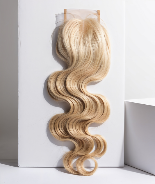 Blonde Body Wave 4x4 Transparent Closure
