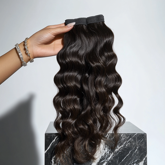 Indian Wavy Natural Black Clip-In Extensions